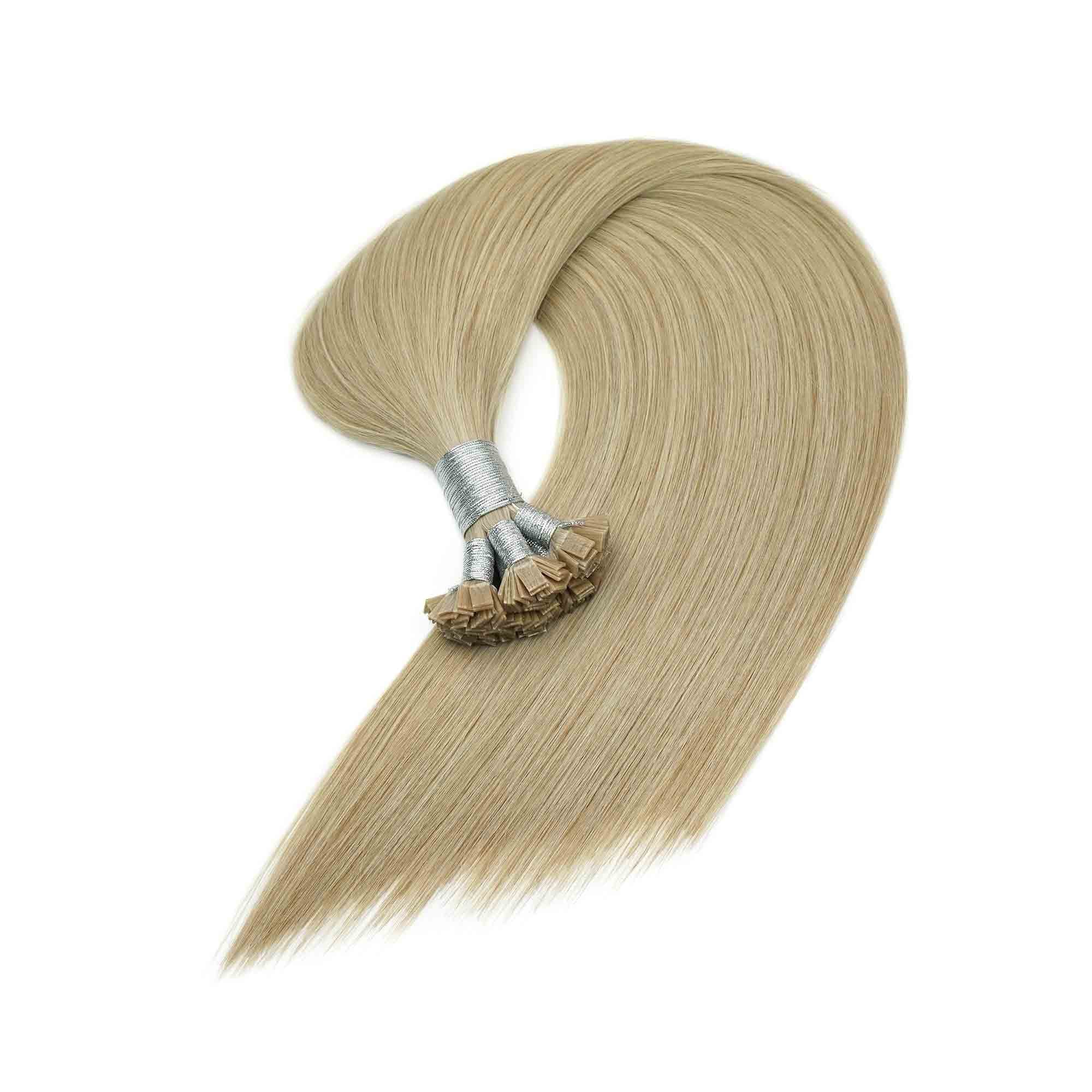 U Tip blonde bonded hair extensions sample for salon fusion services