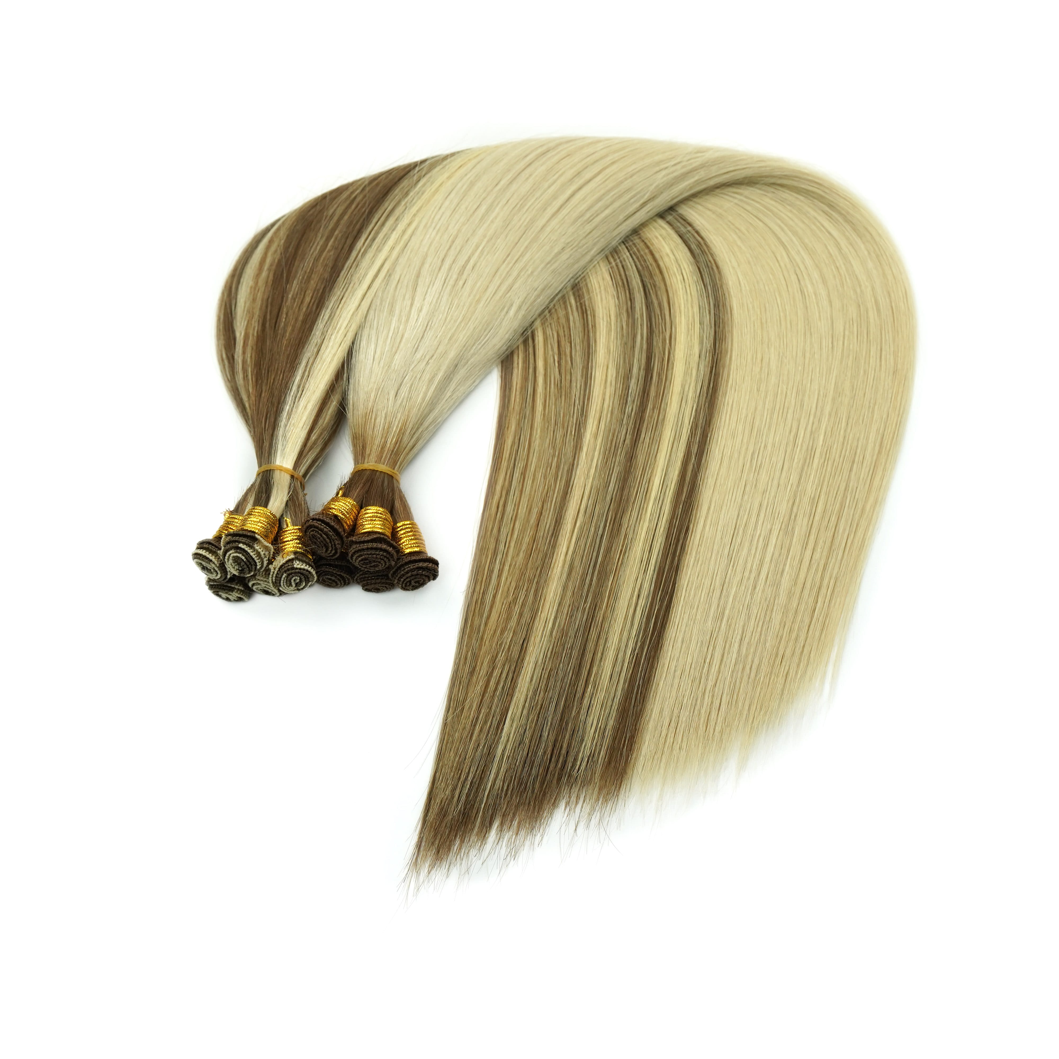 Hand Tied Weft Hair Extensions for lightweight salon rows